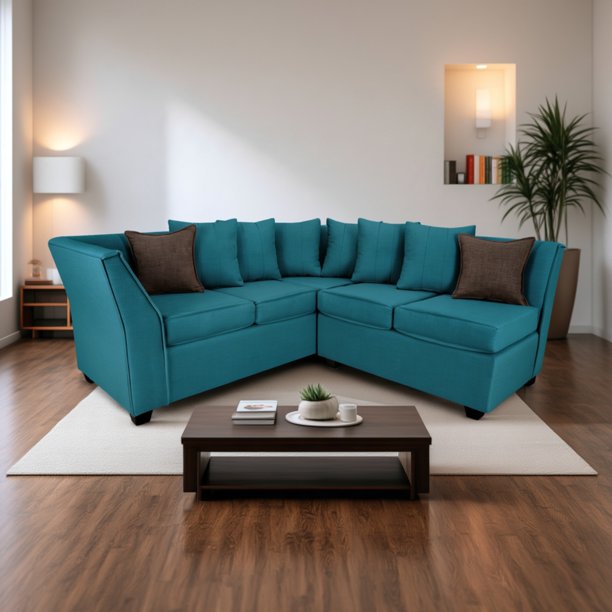 SOFA SECCIONAL DIVEAN 5 CUERPOS TURQUEZA