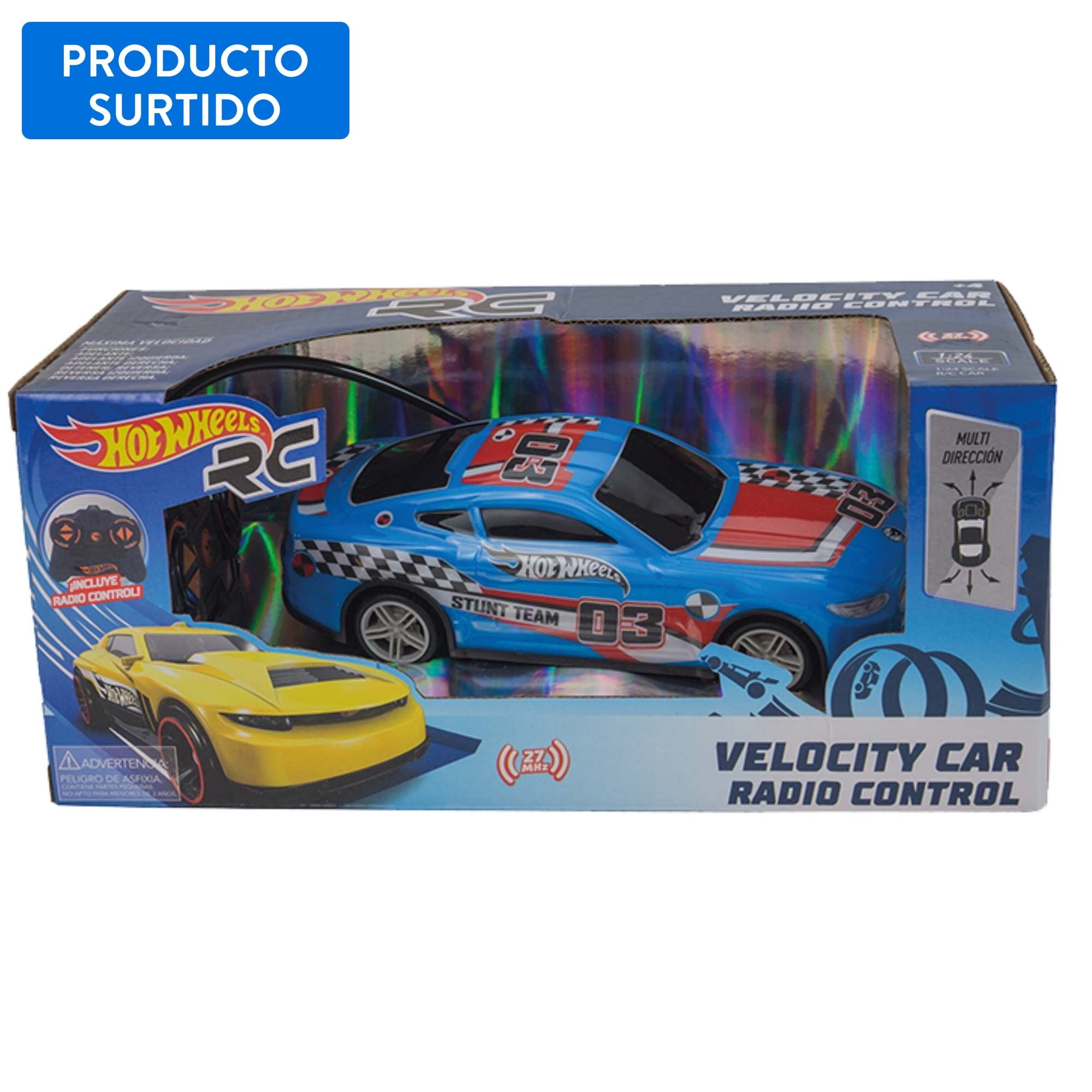 Vehiculos Velocity Car Radio Control A Escala 1.24 Surtido 1 Un Hot Wheels
