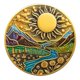thumbnail image 2 of Moneda de Sobriedad AA GOSIN Oro y Negro Aniversario, 2 of 8