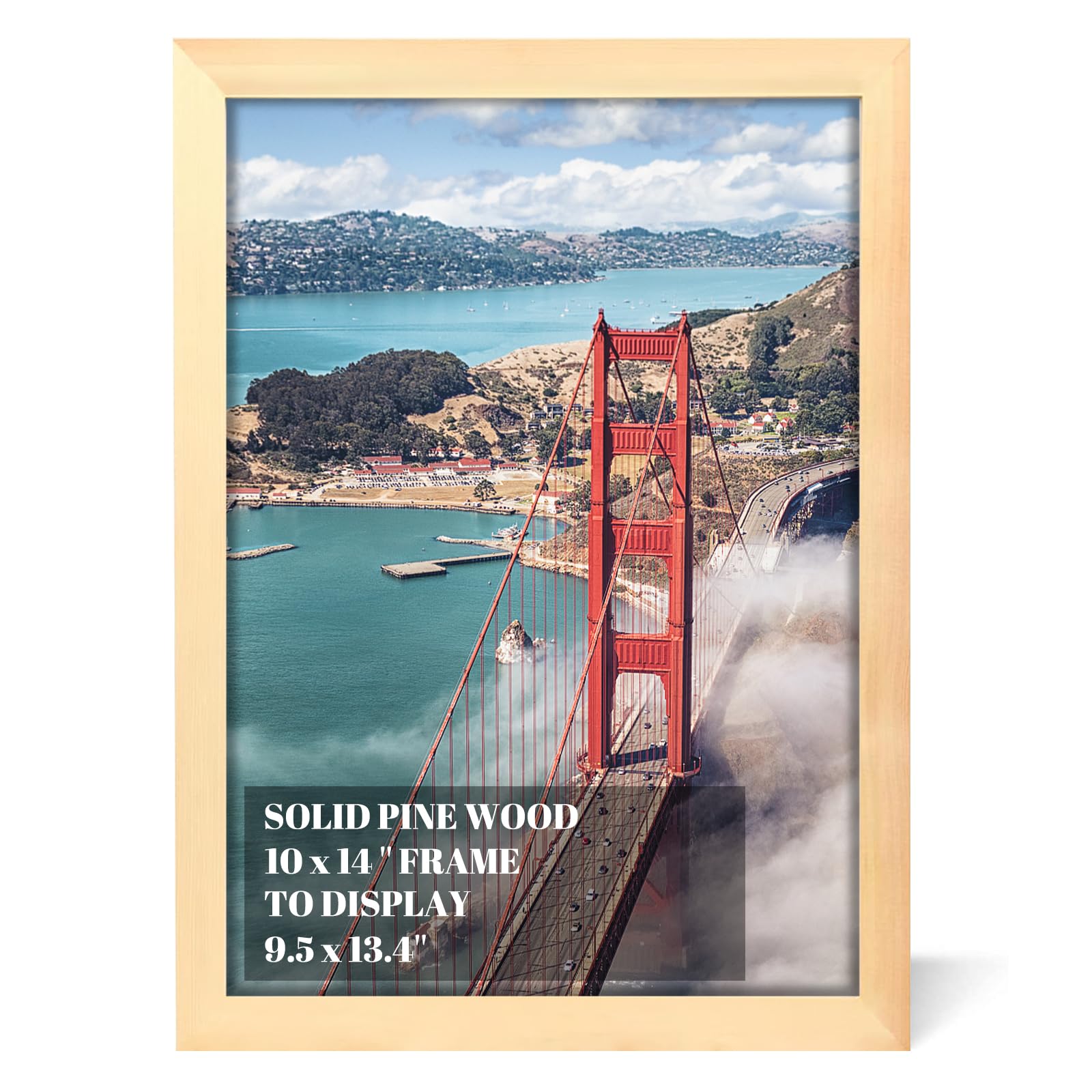 Marco De Fotos Soniuong, 25 X 36 Cm, Madera, Pantalla De 10 X 14 Pulgadas