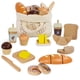 thumbnail image 1 of Juego de juguetes para panadería y comida, madera de pera con bolsa de compras, más de 3 años, 1 of 6