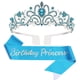 thumbnail image 1 of Kit de tiara de cristal y banda para cumpleaños, coronas para mujer, banda para decoración de cumpleaños, diadema con diamantes de imitación, 1 of 5