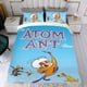 thumbnail image 4 of Hombre Atómico Conjunto de sábanas temático, trío de piezas, cómodo y amigable con la piel, diseño único, regalo de decoración para el hogar para familiares, amigos y fans, 90 cm * 190 cm, 4 of 6