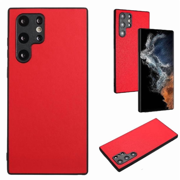 Funda Antigolpes para Samsung Galaxy S22 Ultra Cubierta Delgada Rojo