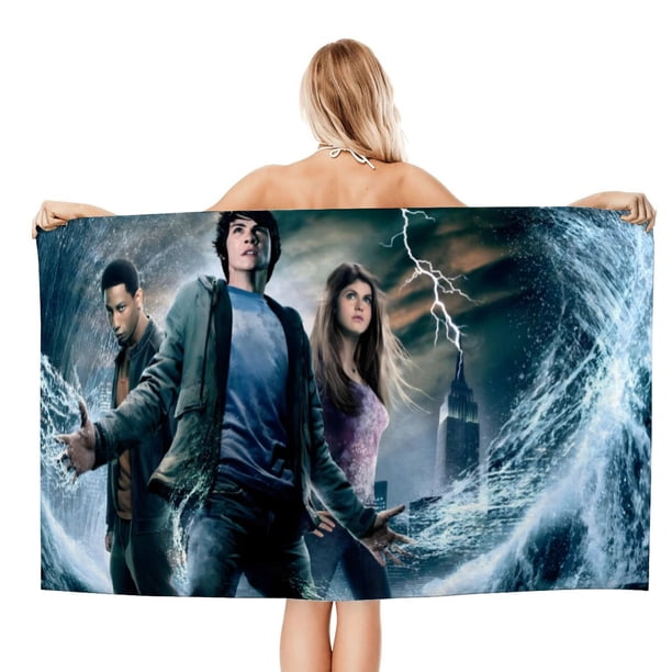 Percy Jackson Toalla de playa de secado rápido con diseño temático, regalo para mujeres y niñas, ideal para cumpleaños, fans, amantes de la música, uso en la playa o al aire libre, 78 × 160 cm