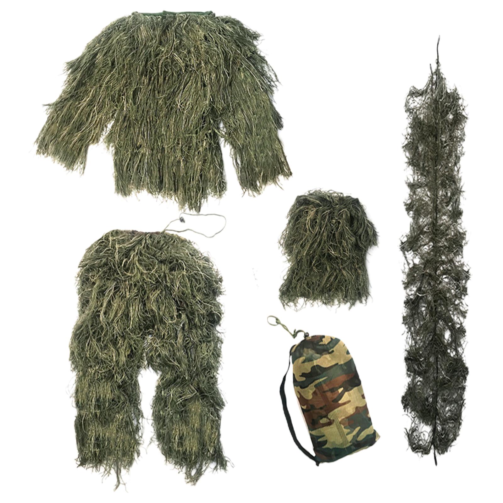Ioensy - Niños Ghillie Traje Disfraz Combate Para Wargame Fotografía Bosque Verde 160 ~ 165 Cm
