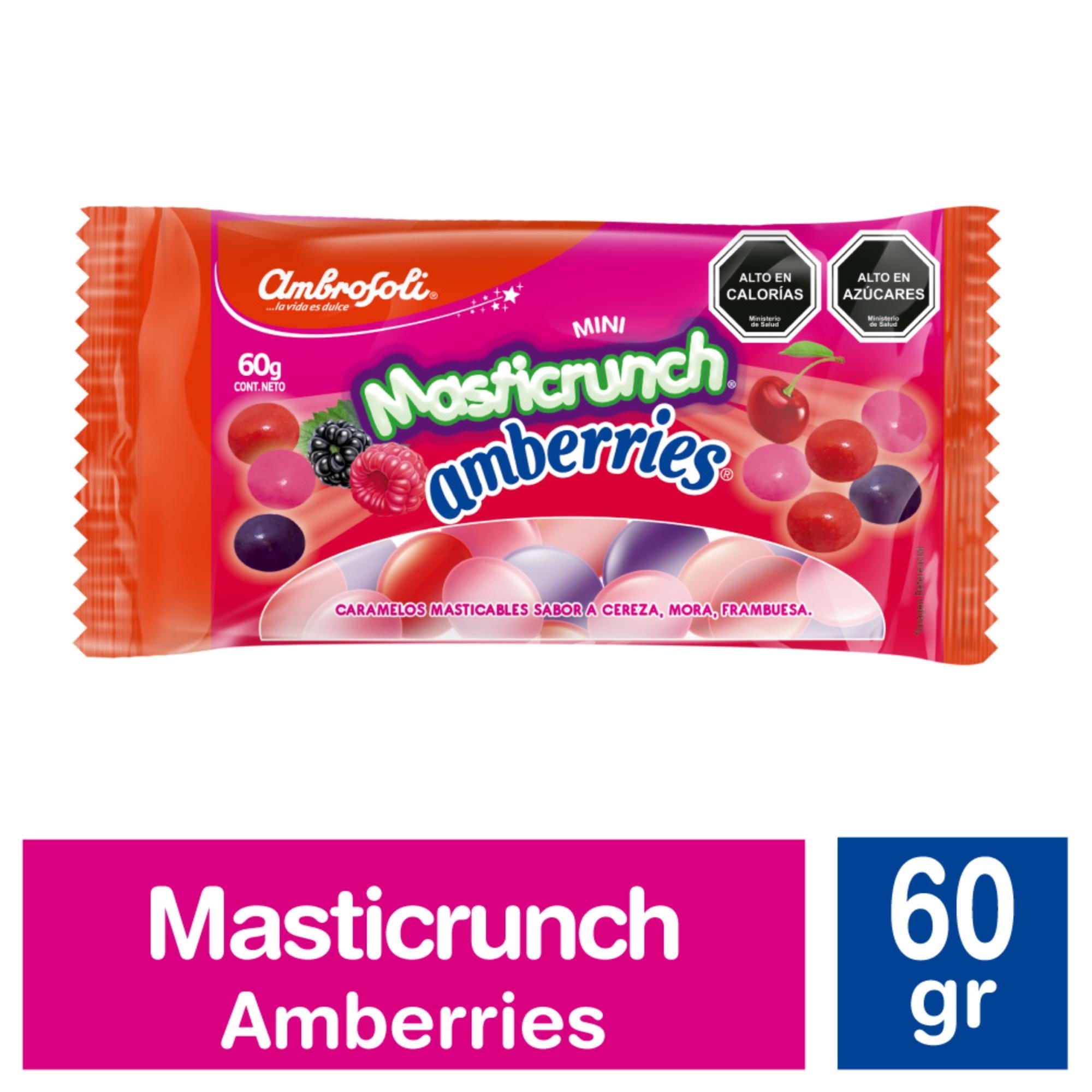 Caramelo Mini Masticrunch Amberries 60 g Ambrosoli