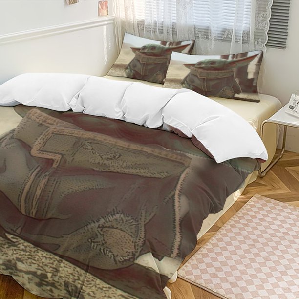 Baby Yoda 3-Piece Bedding Set Soft Warm And Comfortable Bed Set