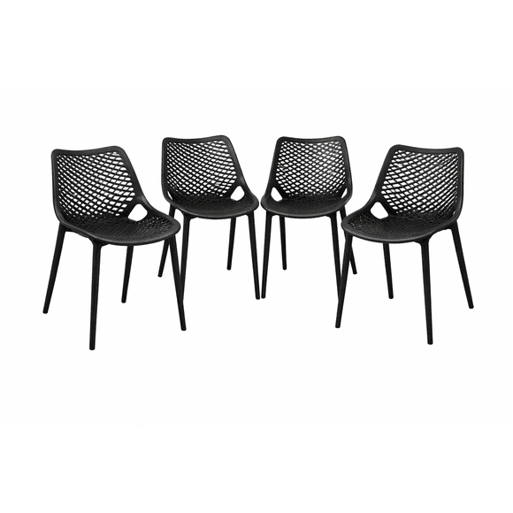 Pack 4 Sillas o Sillon Rex Negra para Terraza o Comedor