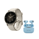 thumbnail image 1 of Pack Smartwatch Lhotse Vibe 05 Cream + Audífonos Celeste, 1 of 7