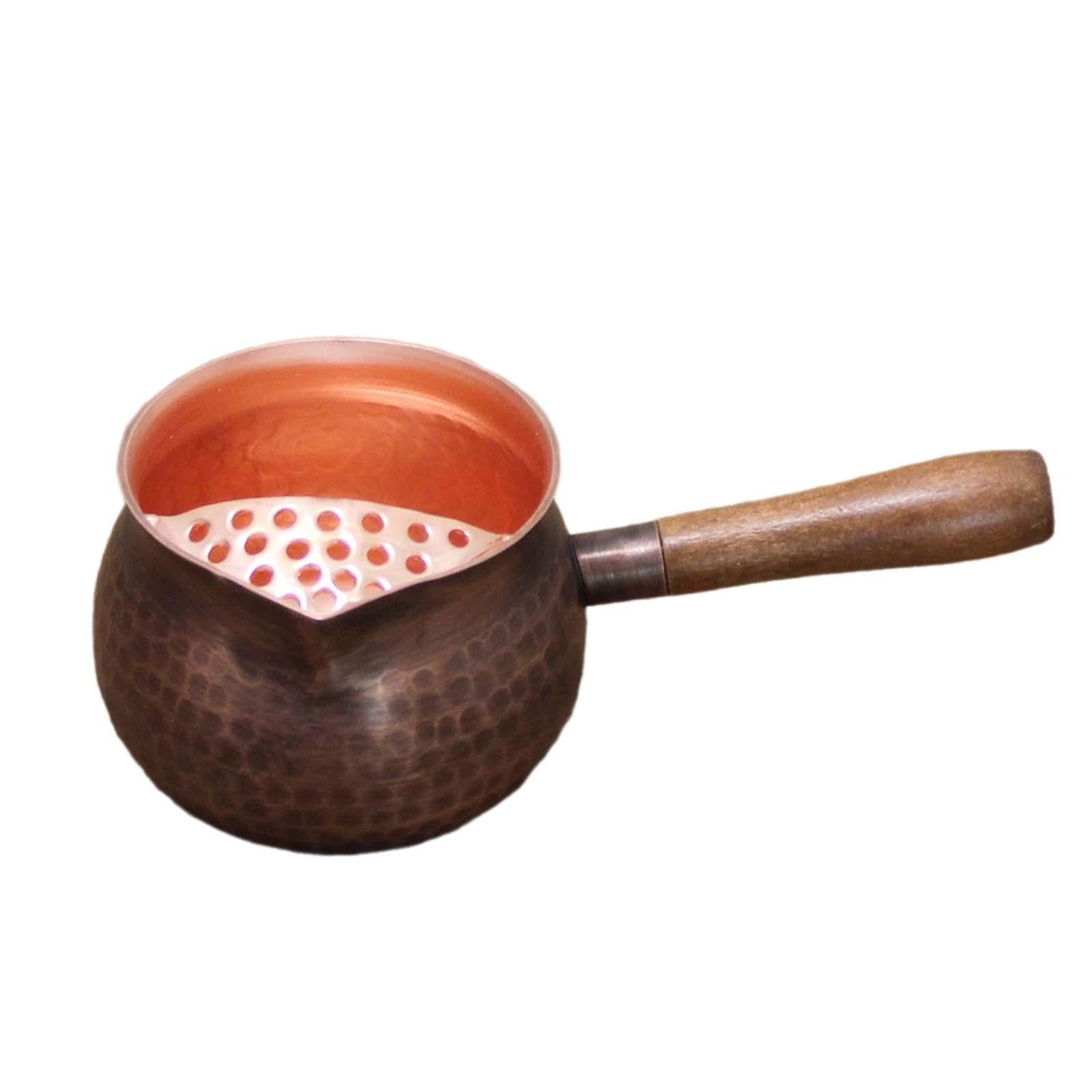 Magideal - Tetera De Cobre, Caldera De Té, Infusor De Té, Tetera Hecha A Mano Vintage De 300-400ml, Tetera Martillada Para Restaurante, Picnic Al Aire Libre 300ml