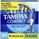 thumbnail image 1 of Tampones Tampax Compact Pearl con aplicador extensible, 30 unidades, 1 of 9