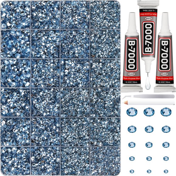 Strass Worthofbest 35.000 piezas azul bebé de fondo plano