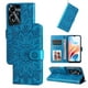 thumbnail image 1 of Funda tipo cartera FOXDOCK para OPPO A59 5G , diseño girasol en relieve, cuero PU, cierre magnético, soporte y tarjetero, 1 of 5