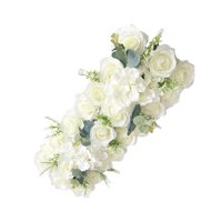 Bothyi - Puerta Arqueada Fila De Flores Panel De Flores Realistas Para La Ceremonia De La Fiesta De La Estación T Estilo Blanco 2