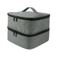 Magideal - Bolsa De Almacenamiento De Esmalte De Uñas, Capacidad Para 30 Botellas, Con Divisores Ajustables, Bolsas Portátiles Para Secador De Uñas, Para , Gris
