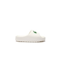 Sandalias Lacoste Serve Slide 1.0 Para Mujer Blanco/Verde Talla 6