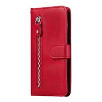 Gangxun - Funda Con Cremallera Para Samsung Galaxy S21 Plus 5G, Carcasa Cartera De Cuero Pu Con Soporte Y Tarjetero