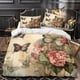 thumbnail image 2 of Juego de funda nórdica Gothic Rose de 3 piezas, de una sola cara, para niños, adolescentes y adultos. Juego de ropa de cama de microfibra suave con cierre de cremallera. Doble cara., 2 of 3