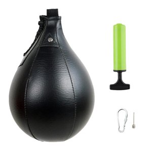 Magideal - Bolsa De Boxeo De Material Cuero Pu, Bolsa De Boxeo, Speedball, Resistente, Giratoria, Para Colgar, Para Entrenamiento Físico, Mma, Boxeo, Thai Caseing Thai , Negro