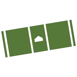 Ioensy - Tapete De Béisbol Para Bateo, Equipo De Práctica Para Entrenamiento Familiar De Sóftbol, Color Verde