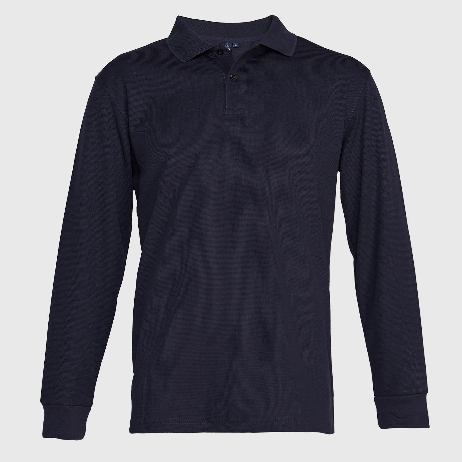 Jayson - Polera Ml Hombre Waffle Azul Marino M