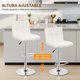 thumbnail image 3 of Taburete silla Piso giratorio Bar 2 Unidades Cuero Blanco respaldo, 3 of 9
