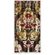 thumbnail image 1 of Impresionante y popular cortina de ducha de baño con diseño de damasco paisley y ganchos, tamaño 36 x 72 pulgadas., 1 of 3