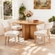 thumbnail image 1 of Wooden Dining Chairs Set of 2, Modern Fabric Upholstered Kitchen Side Chairs with Comfortable Seat for Dining Room, Living Room or Patio, Beige, 1 of 3