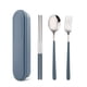 thumbnail image 5 of 3/4pcs Travel Utensils, Stainless Steel Cutlery Set Portable Reusable Camping Silverware, Include Fork Spoon Chopsticks With Case, Flatware Set, 5 of 5