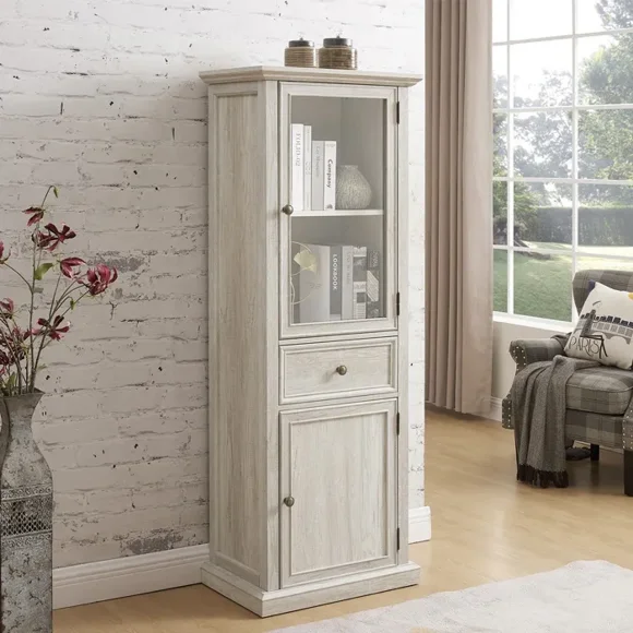 Vitrina Old White de estilo exhibidor