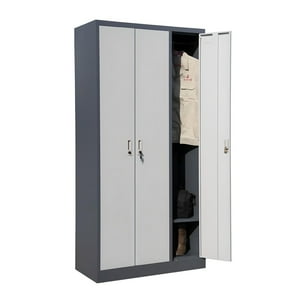 Prochef - Armario De Acero 90X40X185 Cm. 7 Espacios. 2 Cuerpos 3 Puertas