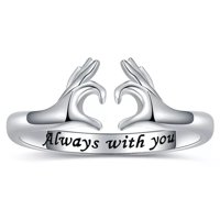 Vousez - Anillo Corazón Ajustable Plata 925