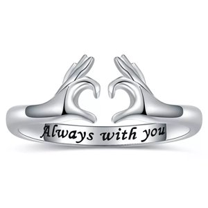 Vousez - Anillo Corazón Ajustable Plata 925