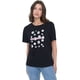 thumbnail image 1 of Polera Mujer M/C Print Folia Negro Corona, 1 of 5