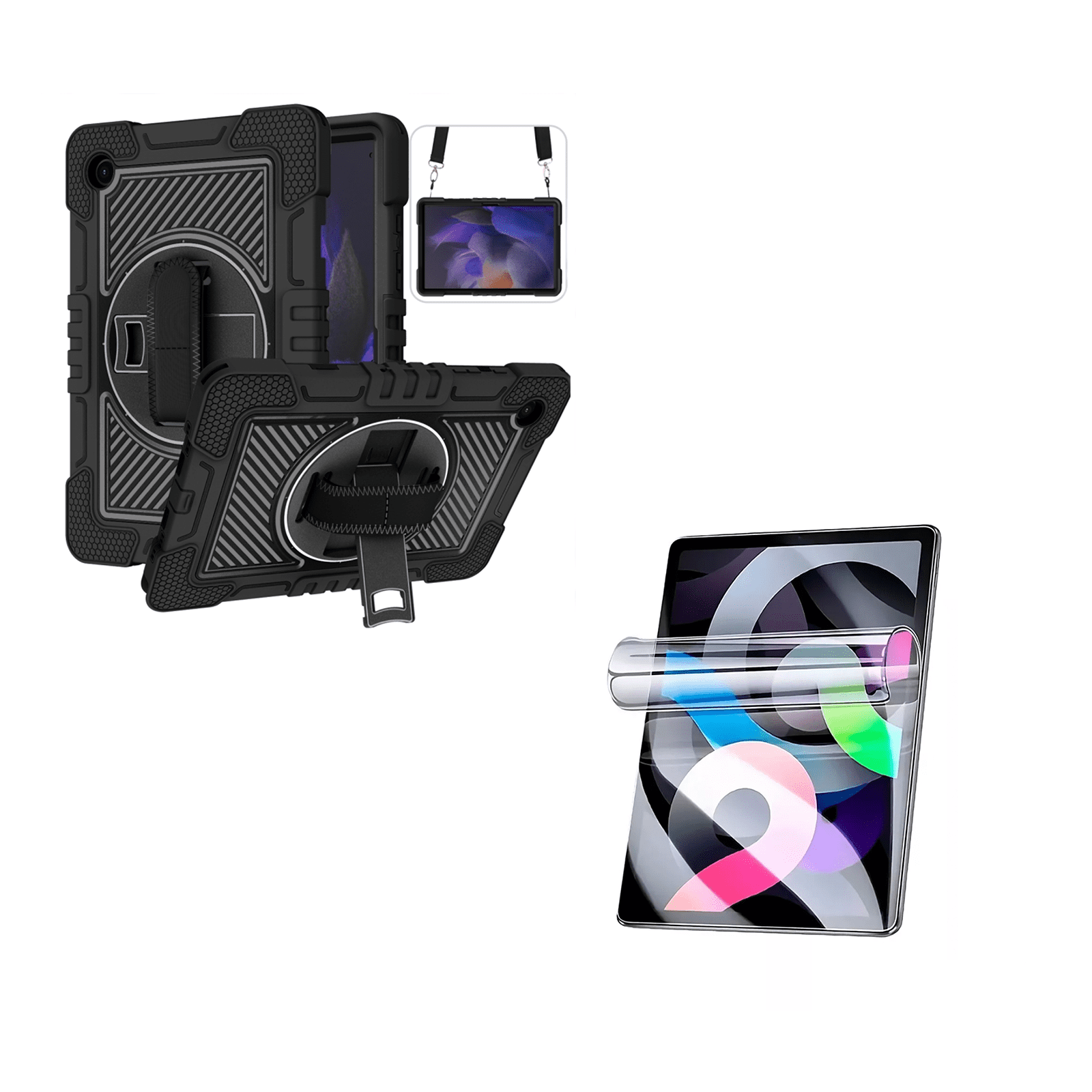 Joigo - Funda Armadura 360 Lamina Clear Para Tablet Samsung A9 Plus