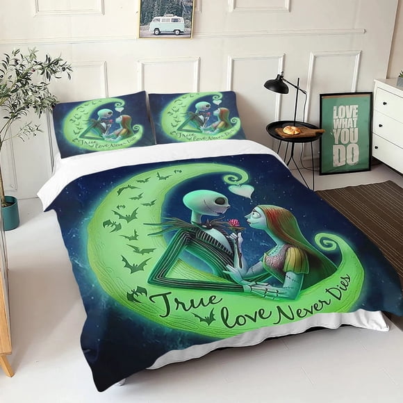 New design Christmas Eve cartoon comforter set, skin-friendly and breathable 3D printing comforter set, soft polyester bedding Bed Sheets