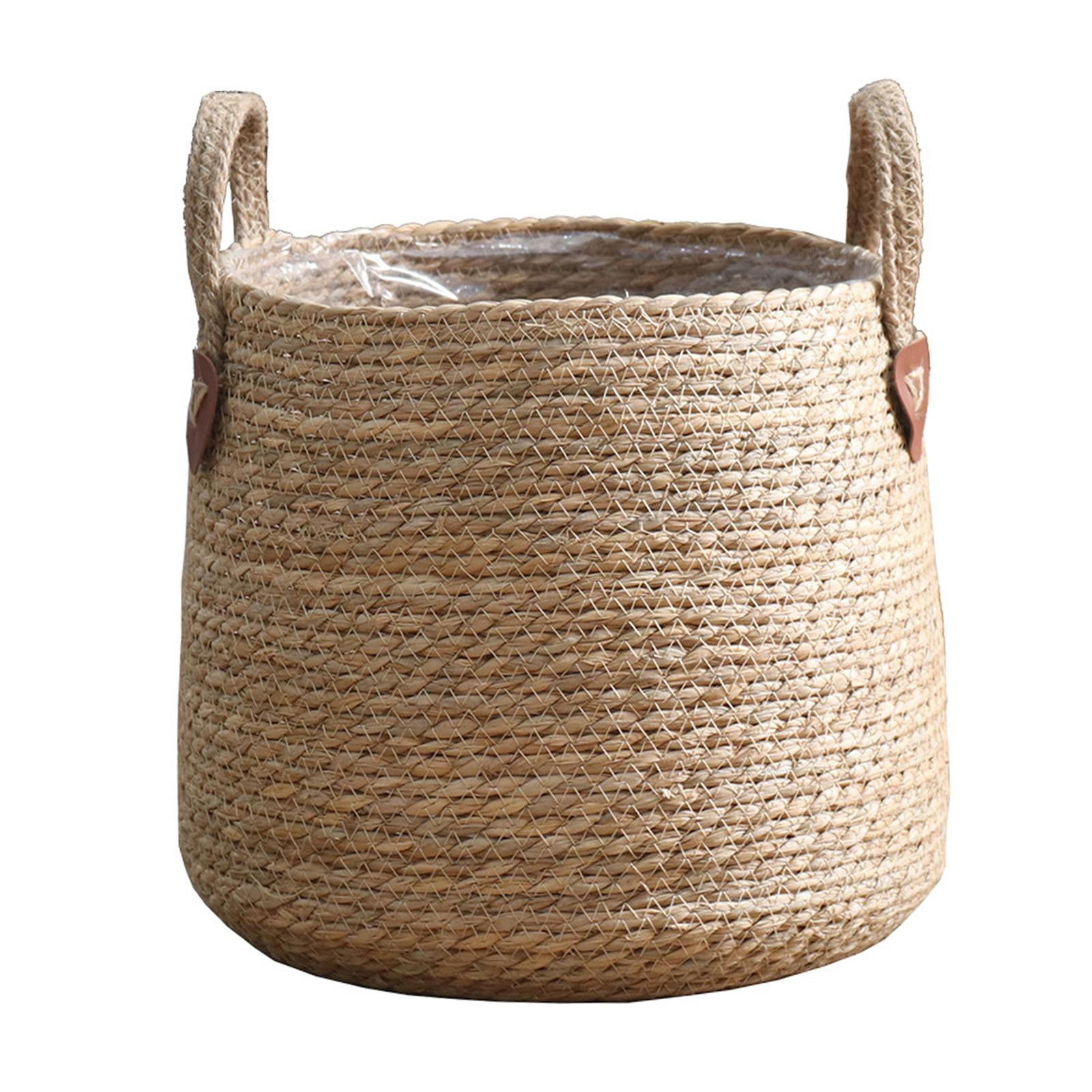 Ioensy - Cesta Tejida Para Plantas, Bolsa Para La Colada, Decoración, Macetas Para Jardín, Garaje, S