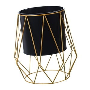 Genérico - Soporte De Jardinera De Metal Accesorios Soporte De Maceta Para Bodas Decoración Interior Al Aire Libre Negro Geométrico