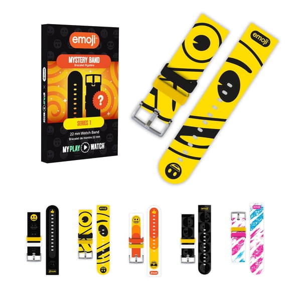 My Play Watch Emoji® Surprise Band, correas de repuesto de 22 mm, licencia oficial para reloj inteligente