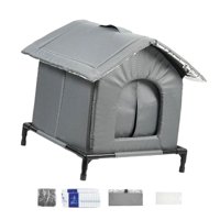Magideal - Casa Para Gatos Refrescante Con Paquete De Hielo Reutilizable Cama Para Gatitos Refugio Elevado Tecnología De Triple Capa Adecuada Para Mascotas En I S