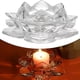 thumbnail image 2 of Portavela de vidrio flor de loto transparente, 2 of 3