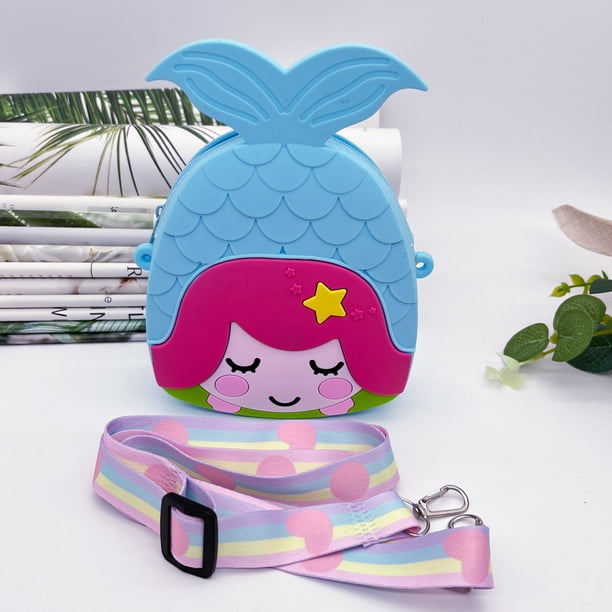 Backpack for Kids Girl Princess Schoolbag Mermaid Kindergarten Cute Toy Bag Embroidered Cute Animal Cartoon Backpack School Bag
