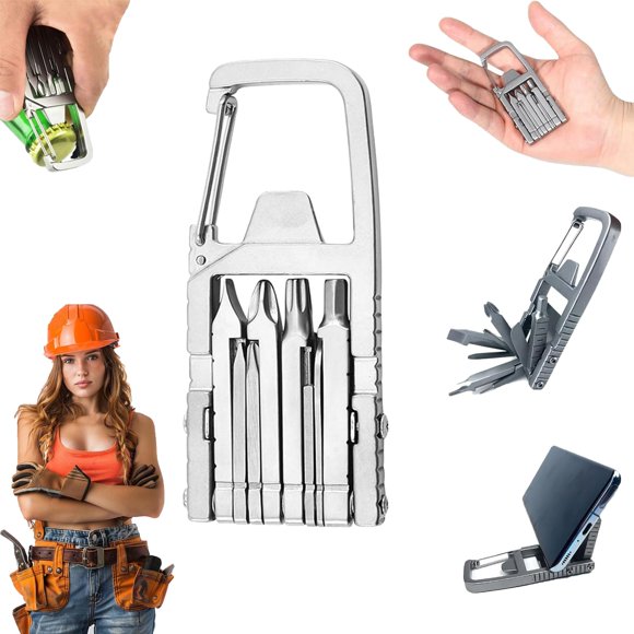 Llavero Mini Multitool RandJ 12 en 1 de acero inoxidable