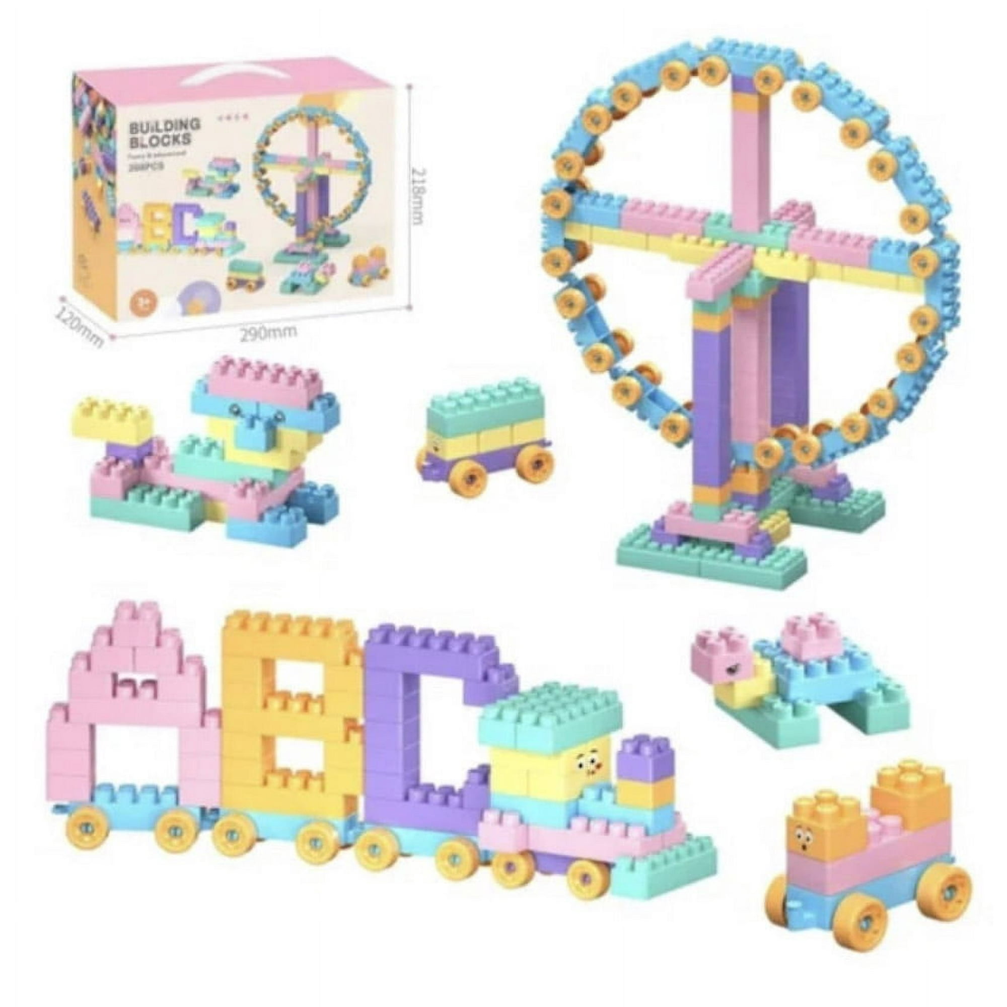 Builden Blocks - Bloques De Construccion Didactico Rosado 268 Piezas