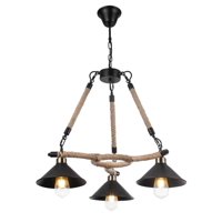 Want - Lampara Colgante Triple De Cañamo Porta E27