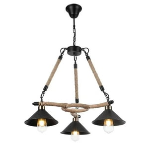 Want - Lampara Colgante Triple De Cañamo Porta E27