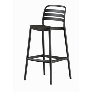 Escandinavia - Piso Silla Taburete Alta Bar Cocina Ragnar 75Cm Negra Negro Tamaño Unico