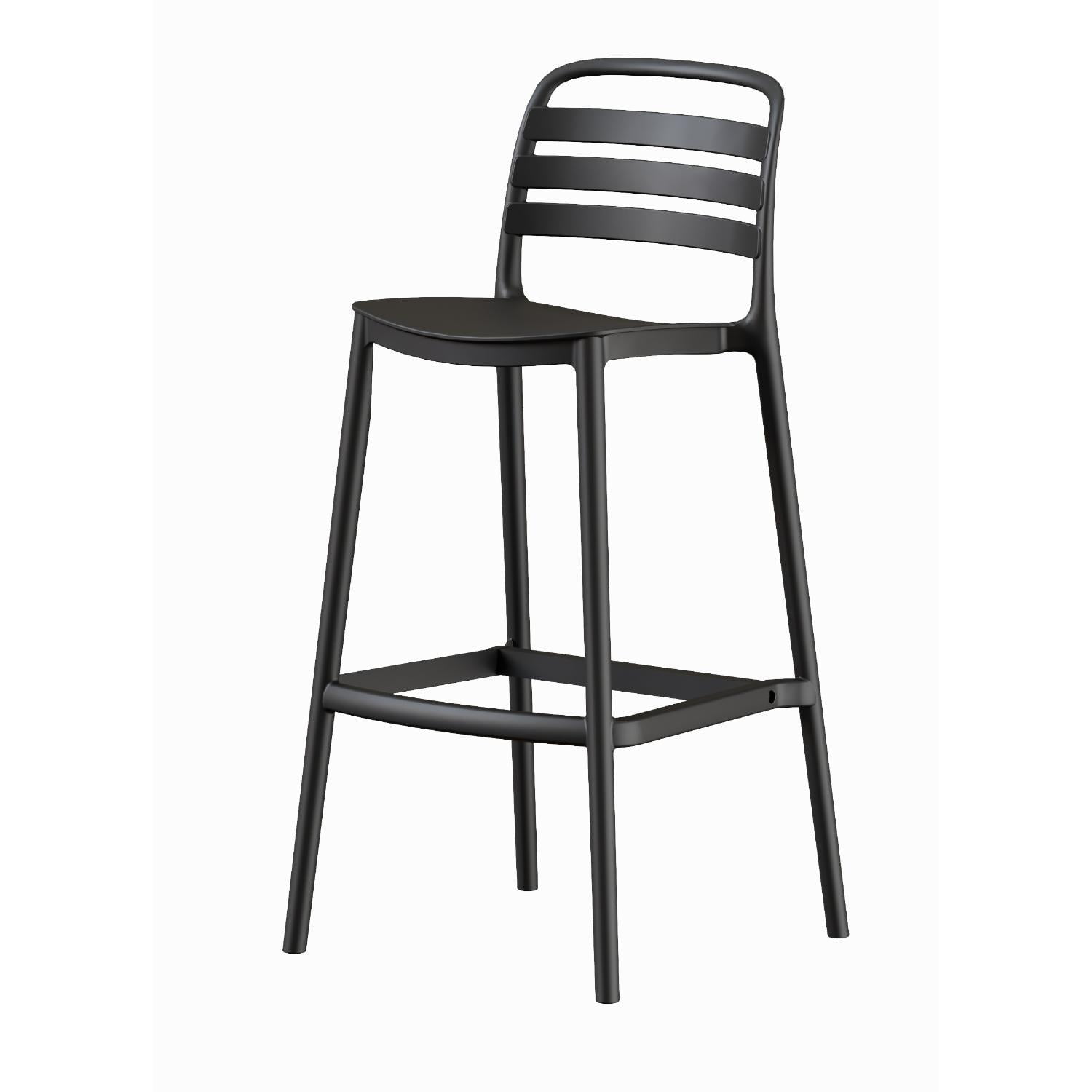 Escandinavia - Piso Silla Taburete Alta Bar Cocina Ragnar 75cm Negra Negro Tamaño Unico
