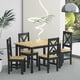 thumbnail image 2 of Juego Comedor Madera Lucia 4 Sillas Café - Negro, 2 of 6